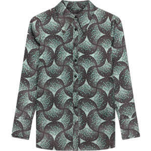 Mint Velvet Green Geometric Print Satin Shirt